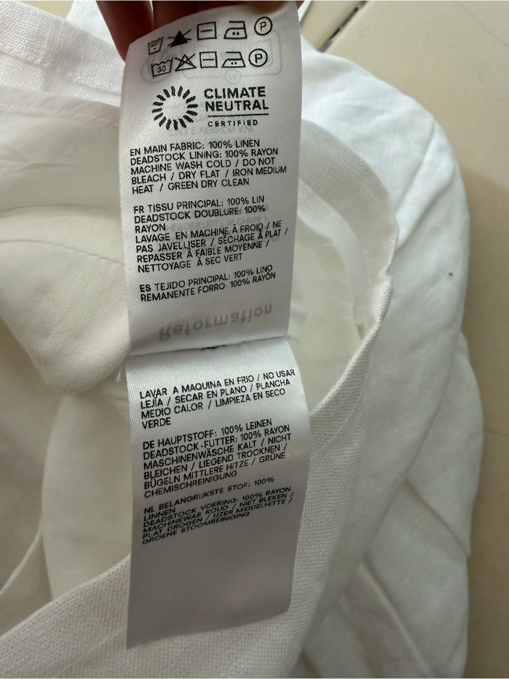 Reformation White Linen Belted Skirt Set - Picture 7 of 7
